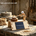 Solar-powered stone mill wooden model