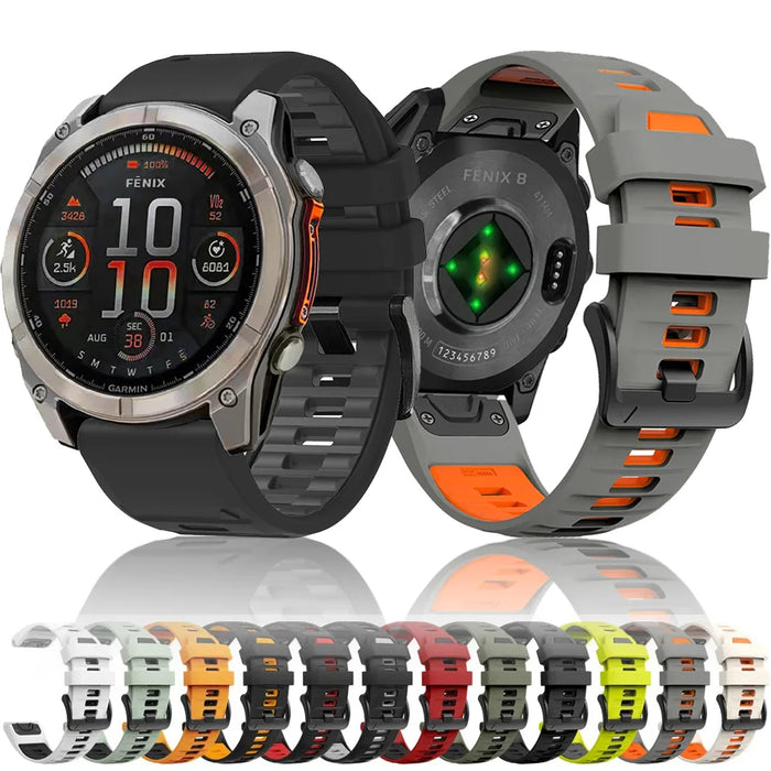 For Garmin Fenix 8 43mm 47mm 51mm Sports Original Silicone Wristband for Garmin Epix/Quatix7/Fenix 7X 6X 7S Pro/Descent Mk3 Band