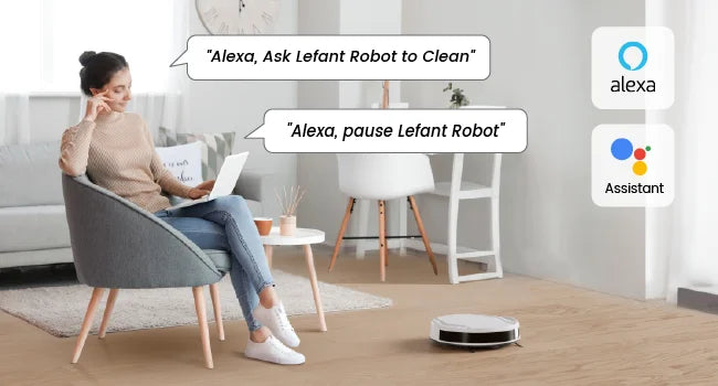 Lefant M210 Pro Robot Vacuum Cleaner, 2200Pa Powerful Suction, 120 Mins Runtime, Automatic Self-Charging,Wi-Fi/App/Alexa Control
