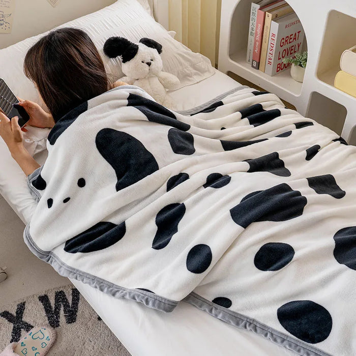 YanYangTian 2024 New Capybara Thin blanket sofa cover bedding Cute puppy print Autumn Winter warm comforter Home and decoration