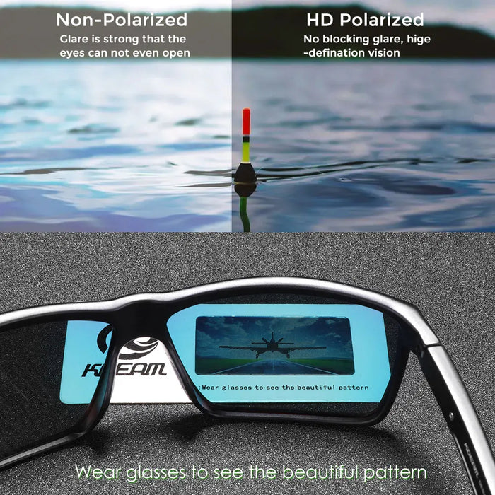 KDEAM Scratch Resistance Sunglasses Men Polarized 100% UV Protection Sun Glasses Integral Spring Hinges And Curved Temples KD029