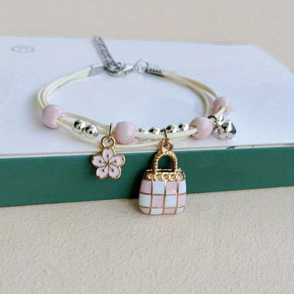 1pc Fashionable Cute Cartoon Bunny Bracelet, For Girls, Easter Gift