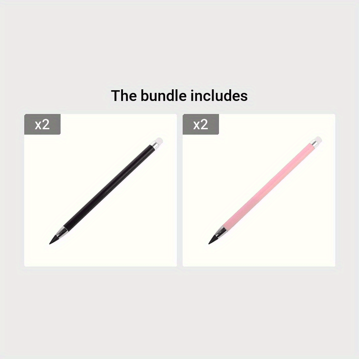 1pc Pencil that Never Runs Out Without Sharpening, Black Technology with Eraser, Macaron Color, Durable and Creative Pencil