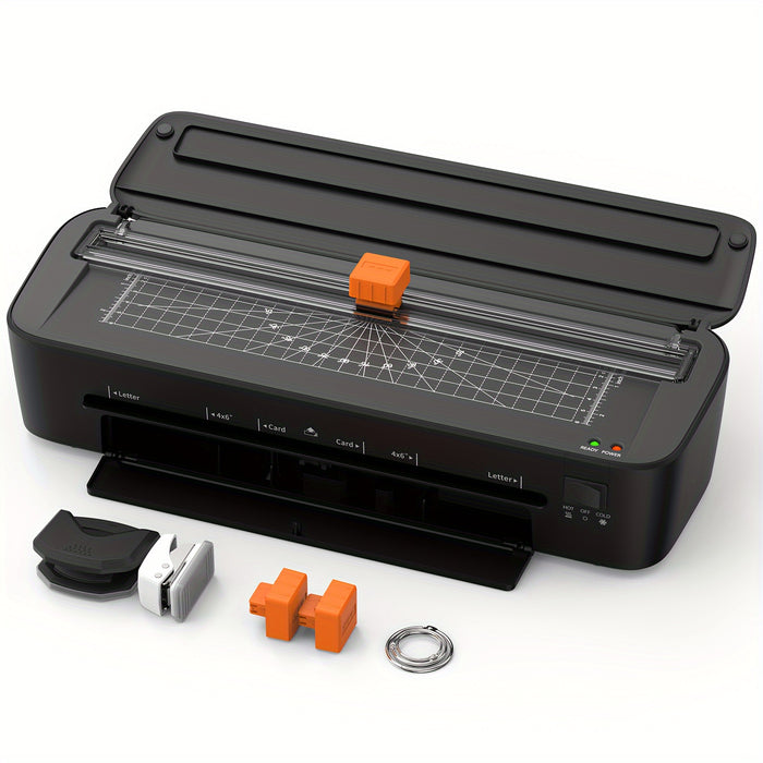 11-in-1 Laminator With 36 Laminating Sheets, Desktop Thermal Laminator With 2 Temperature Mode, Built-in Paper Trimmer, And 3 Cutter Heads-Ideal For Office School Business, 9inch/A4 Letter Size