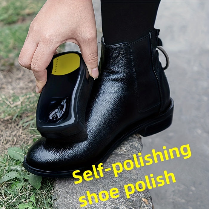Luxury High-Gloss Wave Shoe Shine Sponge, Multi-Use High-Density Polish Applicator for Leather Shoes, Boots, Bags and Jackets - Ideal for Living Room and Bedroom Use - Perfect Christmas Gift