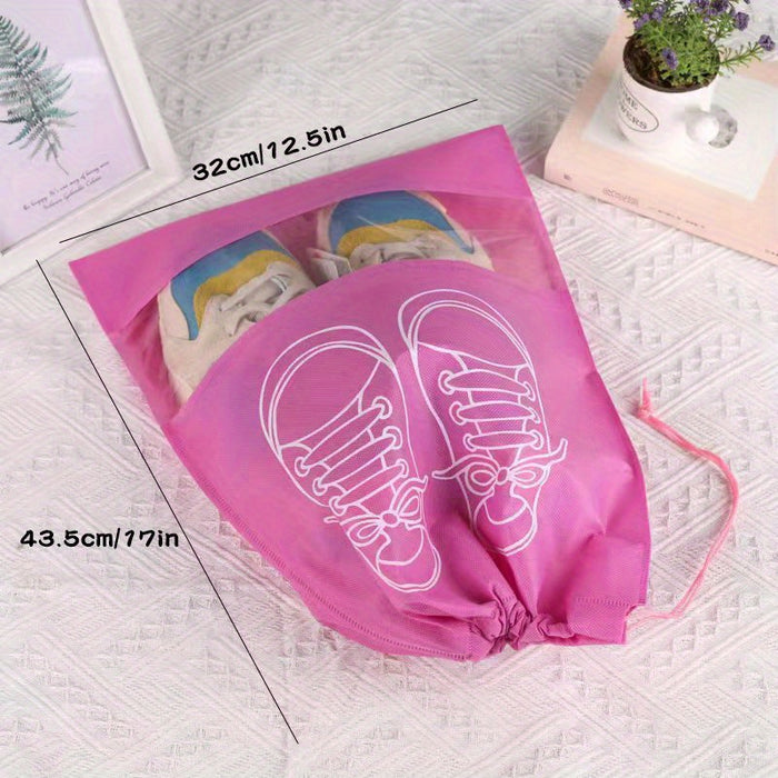 1pc Durable Travel Shoe Storage Bag with Drawstring Closure, Anti-Yellowing, Moisture-Proof, Dust-Free Protection for Shoes