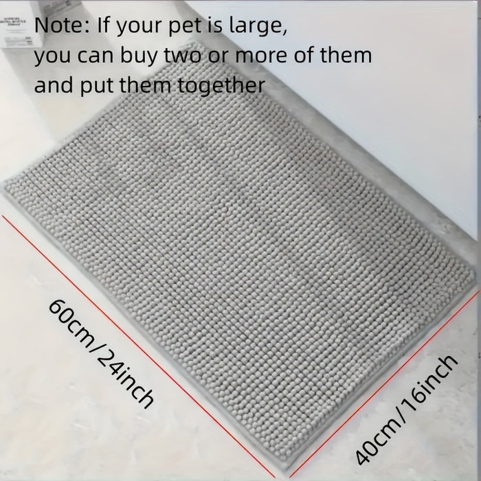 Keep Muddy Paws Out: Absorbent Microfiber Dog Doormat for Indoor Entryway