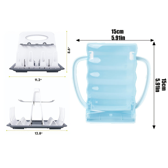 Multifunctional Baby Bottle Drying Rack And Two Juice Box Combination, Pacifier Drying Rack, Straw Spoon And Fork, Christmas, Halloween, Thanksgiving Gift, New Year Gift, Valentine'S Day Gift