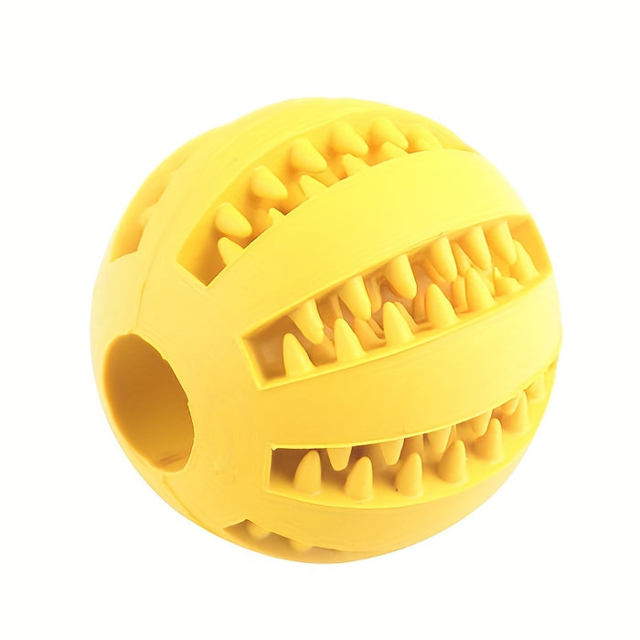 1pc Interactive Rubber Chew Toy for Small Dogs: Durable & Tooth-Cleaning Ball for Puppy Playtime