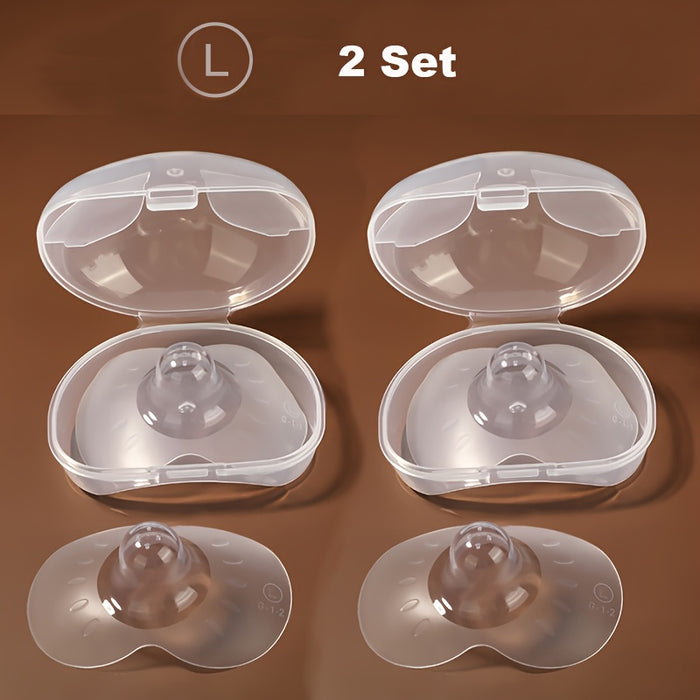 2pcs Breastfeeding Nipple Shields - Butterfly Shaped Silicone Nipple Protectors, Soft Nipple Covers - For Nursing Mothers -  Suitable for Sore or Flat Nipples -  Perfect Gift for New Moms