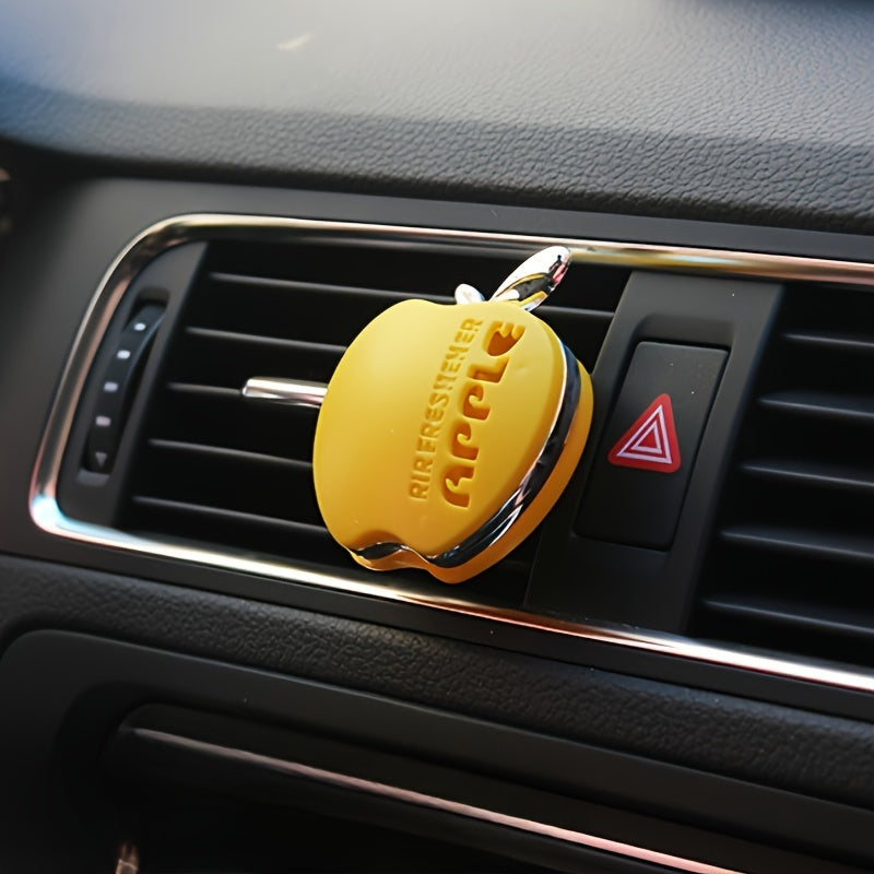 1 Pink Apple-Shaped Car Air Freshener with Floral Scent - Decorative Vent Clip Design, Includes Fragrance Insert, Ideal for Vehicle Interior Accessories, Vehicle Interior Scent|Apple Shaped Design|Durable Air Freshener