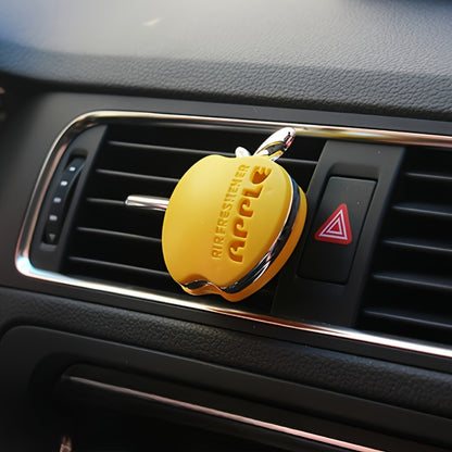 1 Pink Apple-Shaped Car Air Freshener with Floral Scent - Decorative Vent Clip Design, Includes Fragrance Insert, Ideal for Vehicle Interior Accessories, Vehicle Interior Scent|Apple Shaped Design|Durable Air Freshener