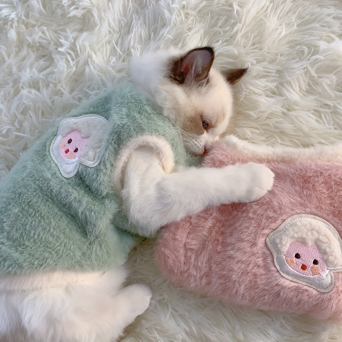 Adorable Autumn And Winter Cat Warm Thick Vest, To Prevent Shedding Christmas Gift