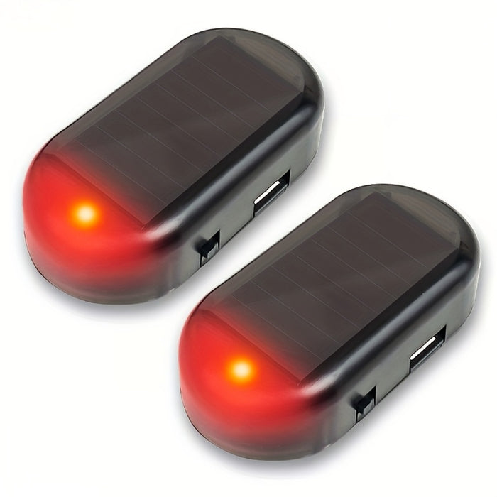 1pc Solar Powered Anti-Theft Car Light, USB Rechargeable LED Motion Sensor Interior Decoration, 5V Non-Waterproof, 50mAh Lithium Polymer Battery, for Vehicle Security and Ambiance