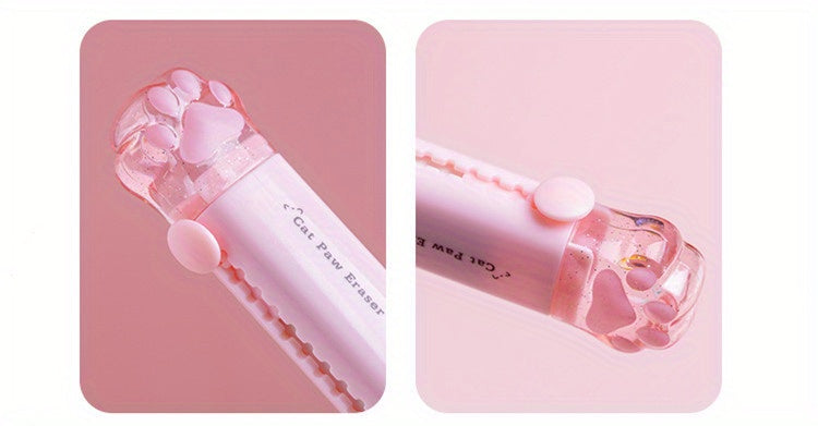 Push-pull Cat paw cute eraser girl pencil eraser student rubber Cartoon pen eraser school supplies prizes Office eraser