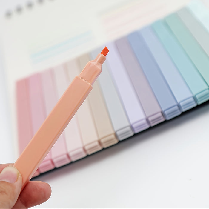 FUNFULL 16pcs Pastel Highlighter Markers - Chisel Tip, No Bleed & Smear, Ideal for Journaling, School & Office Supplies, FUNFULL