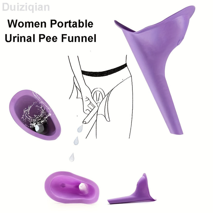 [Everyday Comfort] Lightweight Portable Emergency Urinal for Women - Purple Stand-Up Pee Device for Outdoor Travel & Camping, Hygienic & Easy-to-Use Design, Portable Toilet for Camping