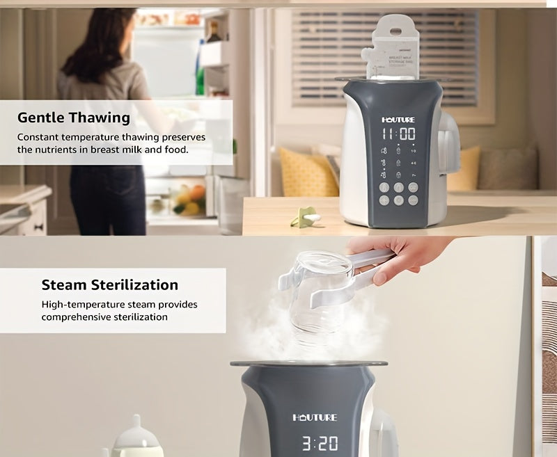 HAUTURE 8-in-1 Fast Bottle Warmer, Bottle Warmer for Breast milk and Formula, Auto Water Refill Accurate Temp Control, with Timer, Defrost, Sterilizing, Keep Warmer for All Bottles