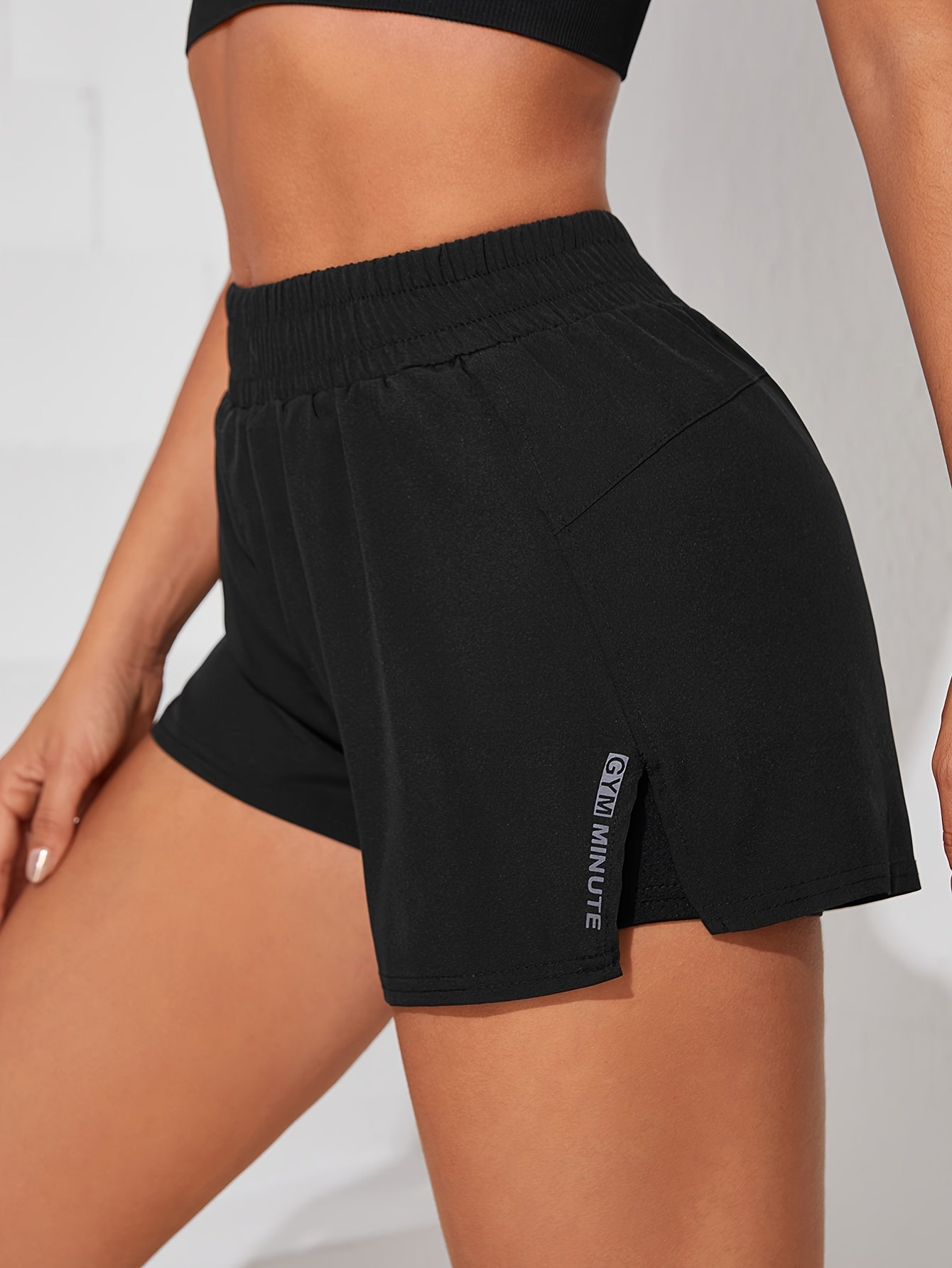 Womens Quick-Dry Casual Athletic Yoga Shorts with Pockets - Elastic Waistband, Slight Stretch Polyester Fabric, Machine Washable - Perfect for Running, Gym, Spring, Summer, and Fall Seasons