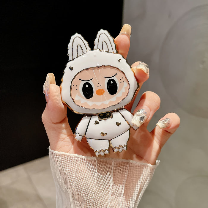 [Cute Animal Design Mounts] Cartoon Character ABS Phone Holder Stickers, Waterproof Adhesive Mounts, Cute Animal Design, with Horizontal and Vertical Support for Makeup Mirror and Mobile Phone