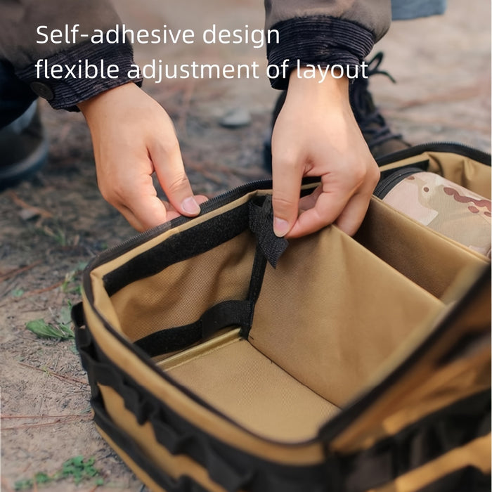 [Large Outdoor Cooking Set] 15L Large Capacity Outdoor Cooking Utensils Set - With Storage Function, Shockproof Picnic Pot And Gas Canister Storage Bag Included - Perfect for Outdoor Party, Camping, Travel