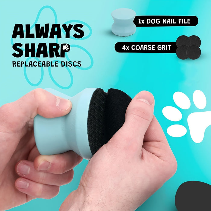 Stress-Free Dog Nail Grooming File – Scratch Board for Easy, Gentle Trimming with Black Abrasive Surface & Wooden Handle – Perfect for All Dog Breeds