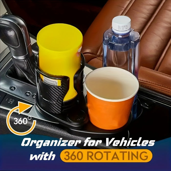 Car Cup Holder Expander for Car Adapter Adjustable Multifunctional Dual Cup Holder with Phone Holder AromaRelax Organizer