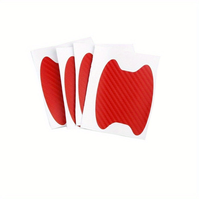 4 pcs 4 Pcs Universal Carbon Fiber Car Door Handle Protectors - Scratch Resistant Adhesive Film