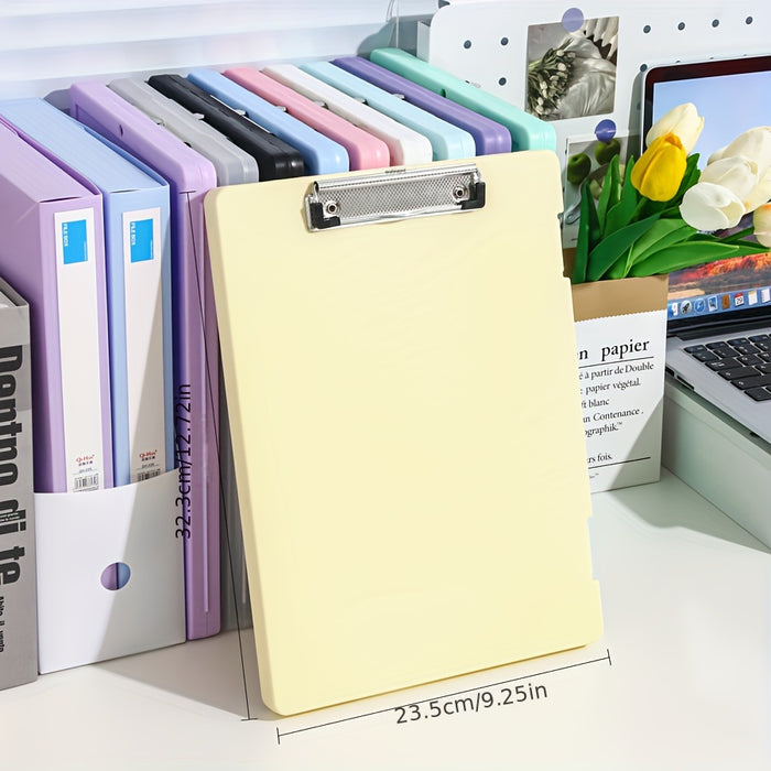 A4 File Folder Storage Box with Clip, Large Capacity for Student Test Papers, Subject Classification, Multi-functional for Music and Information Books