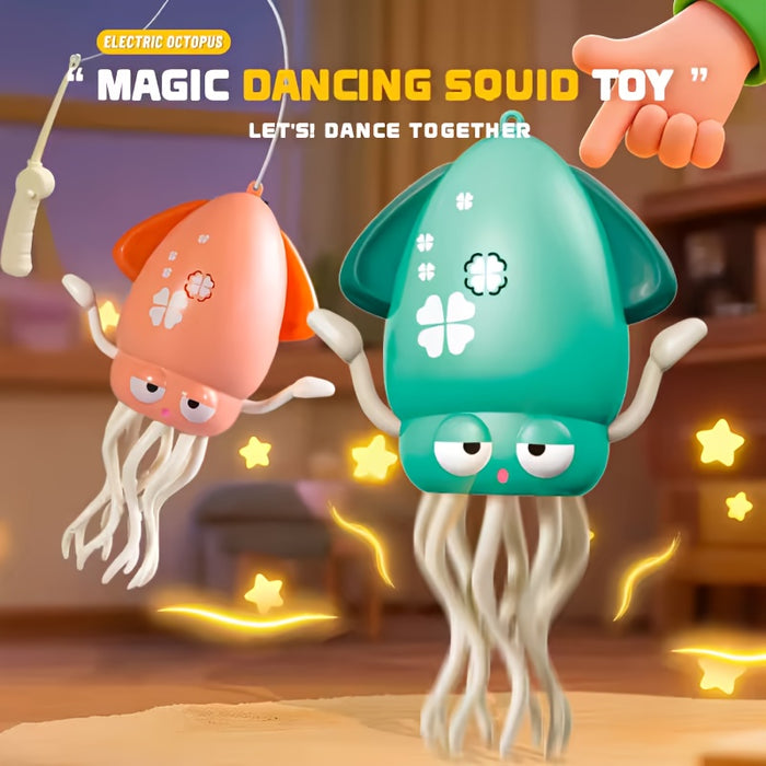 LED Light-Up Dancing Octopus Toy, Automatic Jumping Squid – Fun Indoor Entertainment Gift for Kids' Day, Christmas, Easter & Halloween Decorations, Classroom Rewards, Relaxing and Leisure Essential, USB Rechargeable with Li