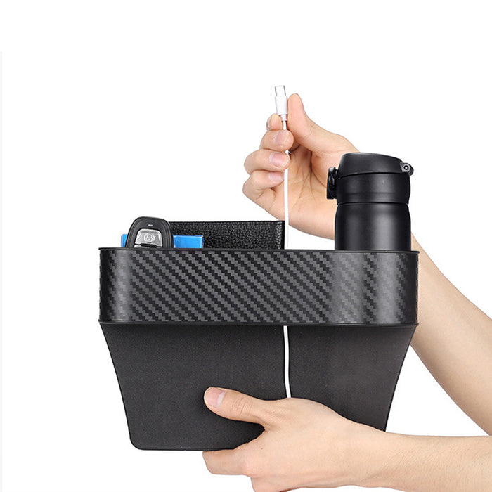 1pc Car Seat Gap Filler Organizer, Multifunctional Car Seat Key Holder Passenger Driver Front Seat Side Storage Box With Cup Holder