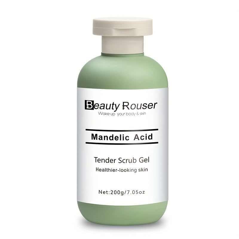 Mandelic Acid Cleansing Gel with Aloe and Rose Extract - Gentle, Moisturizing Face and Body Scrub, Deep Pore Cleansing, Unclogs Skin, Alcohol-Free, Suitable for All Skin Types,