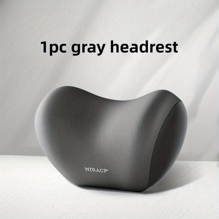 1pc Memory Foam Car Neck and Lumbar Pillow - Comfortable Support for Headrest and Back Cushion - Ideal for Drivers and Passengers