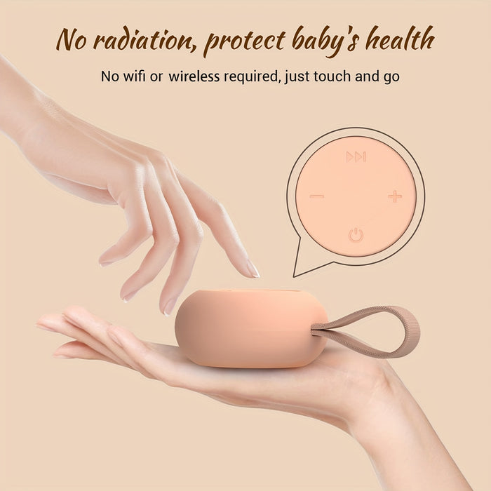Portable Baby Sound Machine [White Noise For Babies Kids Adults][Baby Sleep Soother][12 Soothing Sounds] 15 Hours Battery Life, Registry Gift, Baby Shower, Clips On Baby Stroller