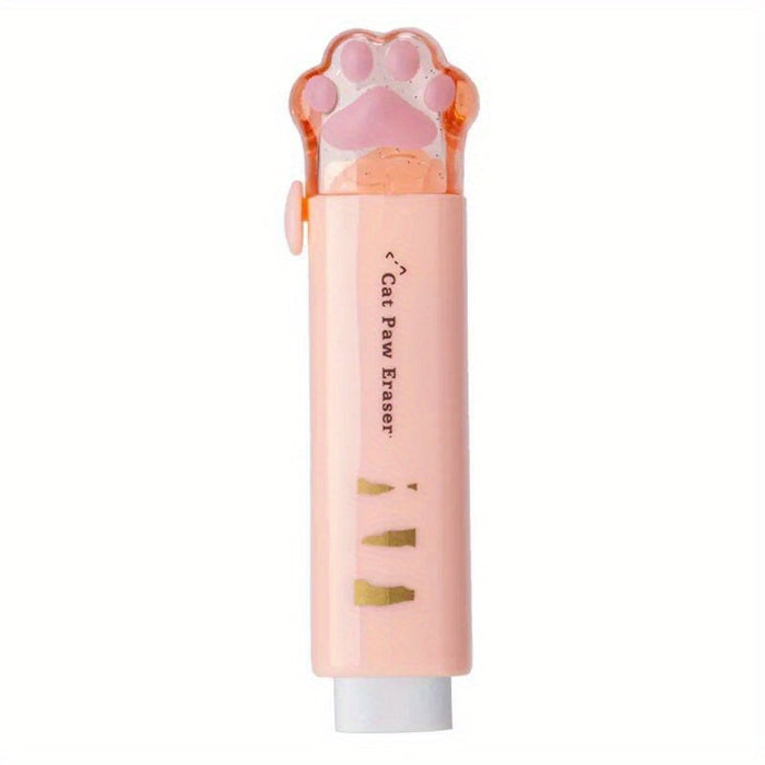 Push-pull Cat paw cute eraser girl pencil eraser student rubber Cartoon pen eraser school supplies prizes Office eraser