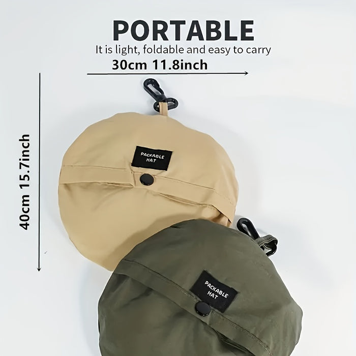 Multifunctional Waterproof Outdoor Fisherman Hat, Foldable Sun Protection Quick-Drying Fishing Hiking Cap