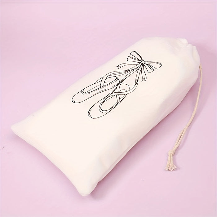 1pc Professional Ballet Shoe Pouch, Dance Drawstring Bag for Latin Dance Shoes Storage