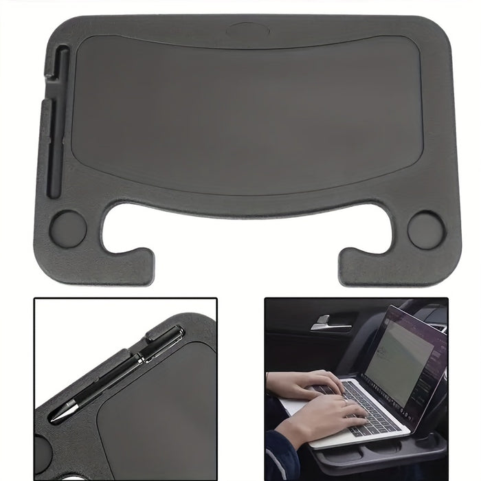 Multifunctional Car Steering Wheel Tray Table: Storage Rack for Phone, Snacks, and More