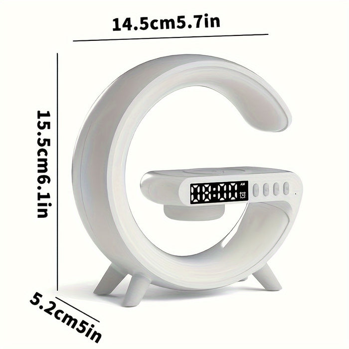Smart Wireless Speaker with Phone Charger, Dimmable Alarm Clock, Sunrise Simulation, Sound Machine with Night Light