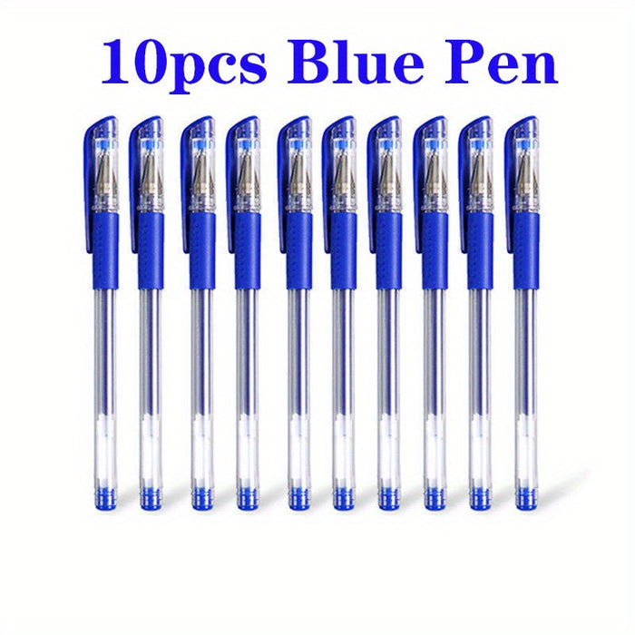 10pcs Gel Pens Set Black Blue Red Refill Gel Pen Bullet Tip 0.5mm School & Office Supplies Stationery kawaii accessories stationery Japanese Office School Cute