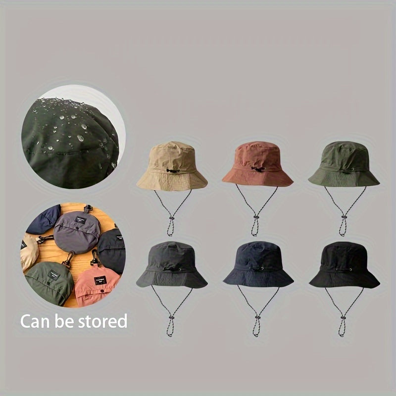Multifunctional Waterproof Outdoor Fisherman Hat, Foldable Sun Protection Quick-Drying Fishing Hiking Cap