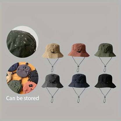 Multifunctional Waterproof Outdoor Fisherman Hat, Foldable Sun Protection Quick-Drying Fishing Hiking Cap