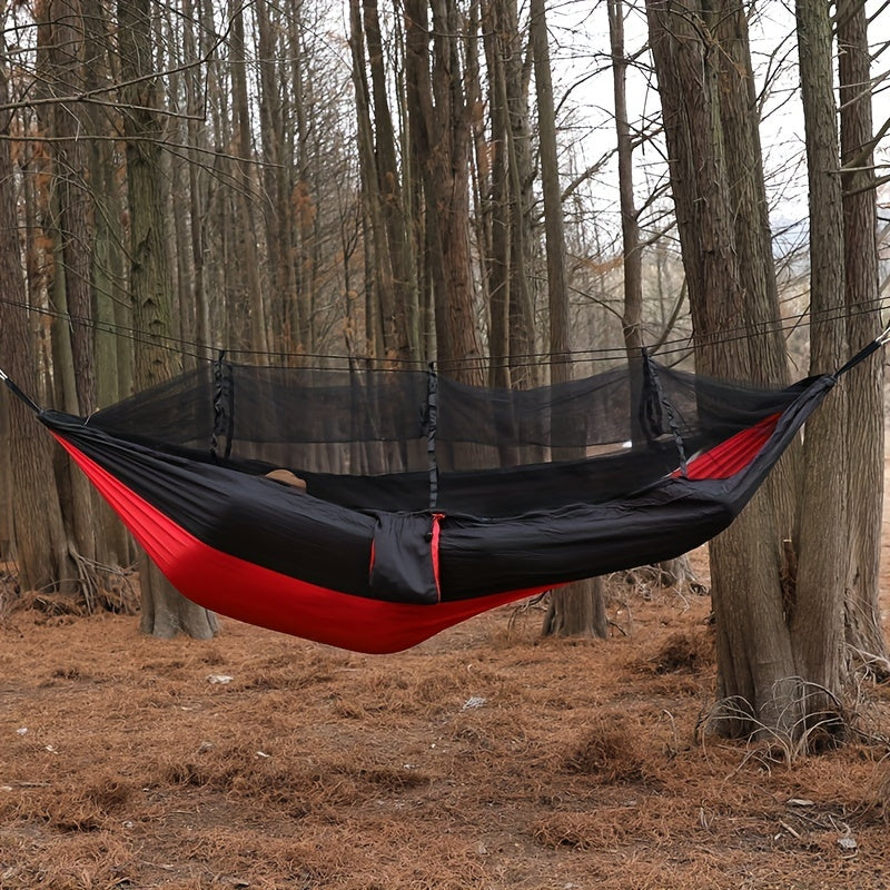 Anti-Rollover Double Hammock with Mosquito Net for Outdoor Camping and Home Use Christmas Gift