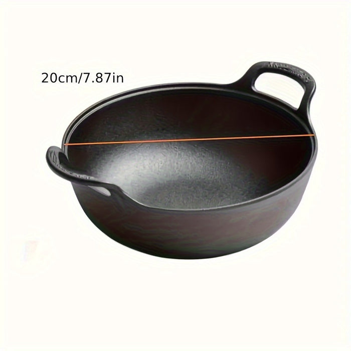 Pre-Seasoned Cast Iron Skillet with Dual Handles - Non-Stick, Durable Cookware for Outdoor Grilling & Camping, Mini, Versatile