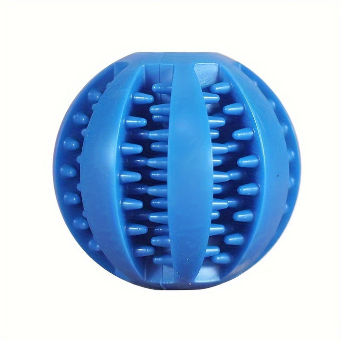 1pc Interactive Rubber Chew Toy for Small Dogs: Durable & Tooth-Cleaning Ball for Puppy Playtime