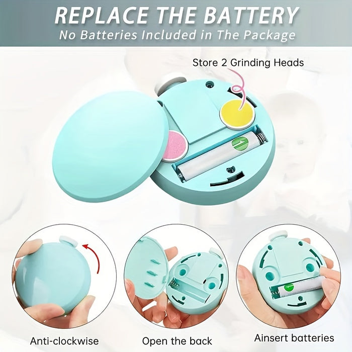 Electric Nail Trimmer, Safety Nail Clipper Set, With Replaceable 6 Grinding Head, Low Noise Handheld Ergonomic Design Beauty Kit, For And Children Adult Toe Nails