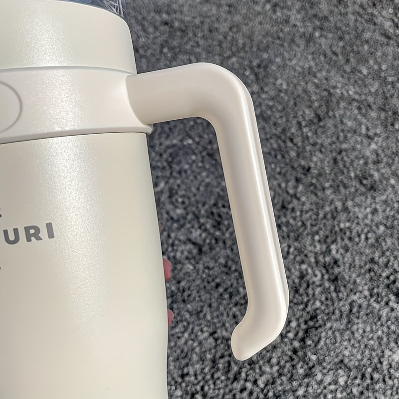 1140ML Stainless Steel Large Capacity Water Cup, Insulation Car and Simple Office Straw Ice Tumbler