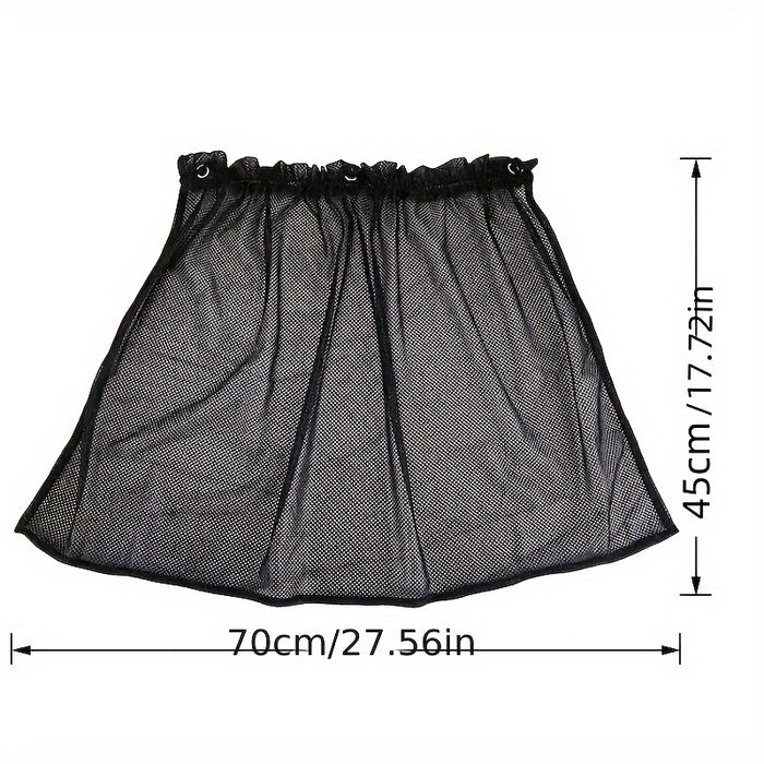 Summer Car Sunshade Curtain Car Side Barrier Suction Cup Curtain Sedan Truck Van Black Gauze Mesh Sunshade