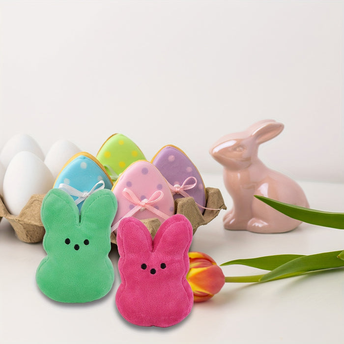 6pcs Easter Bunny Plush Toys Cute Animal Bunny Stuffed Doll Toy Desktop Sofa Decor Comfort Doll Pillow Toys For Kids Easter Decoration, 13cm/5.11inch