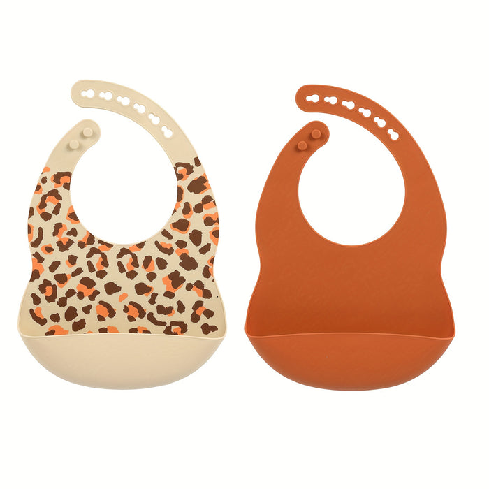 6pcs/3pcs/2pcs Combination Silicone Youngsters Bibs, BPA Free, Waterproof and Soft, Adjustable, Easy to Fold and Clean Youngsters Feeding Bibs, Suitable for Home Feeding